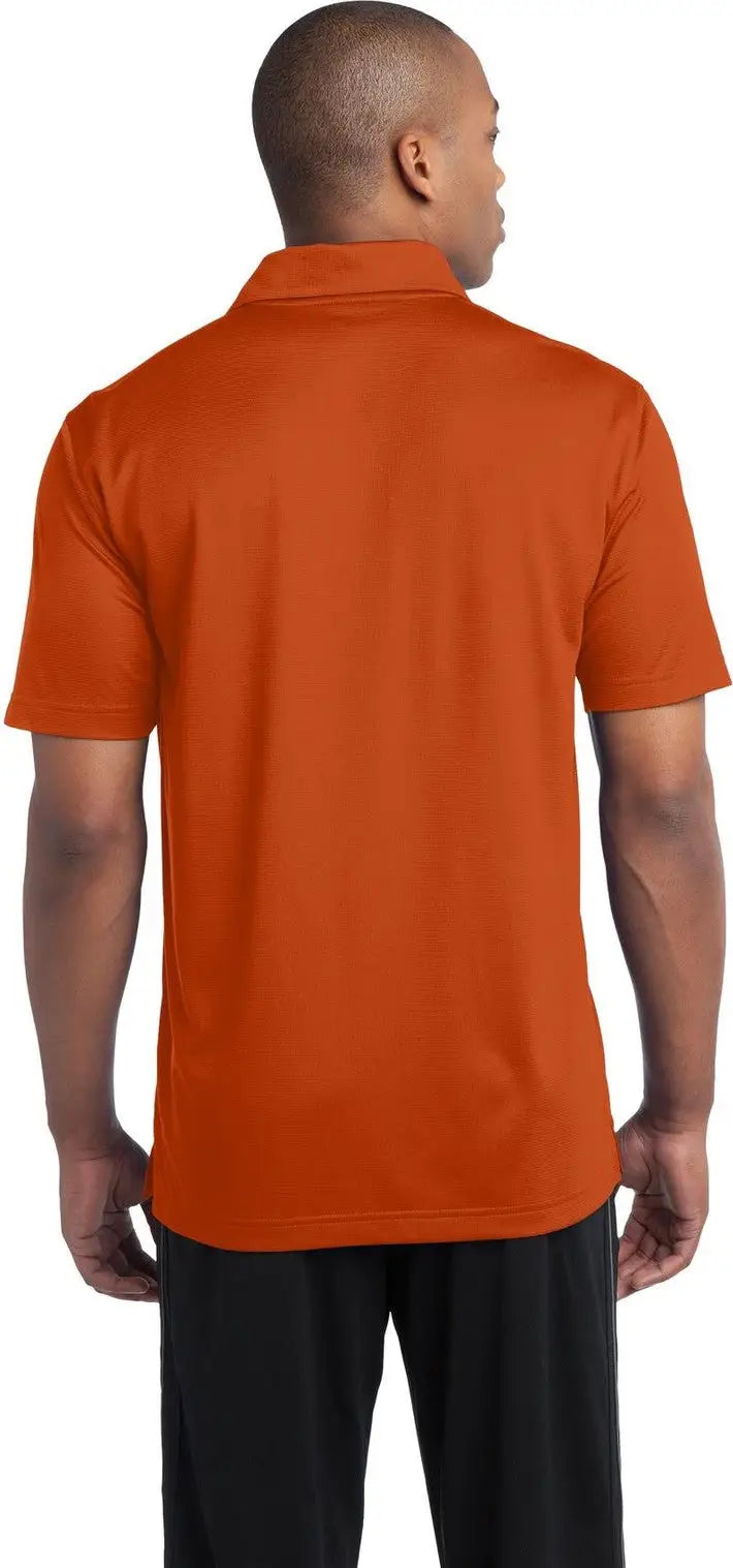 Sport-tek St690 Posicharge Active Textured Polo - Deep Orange