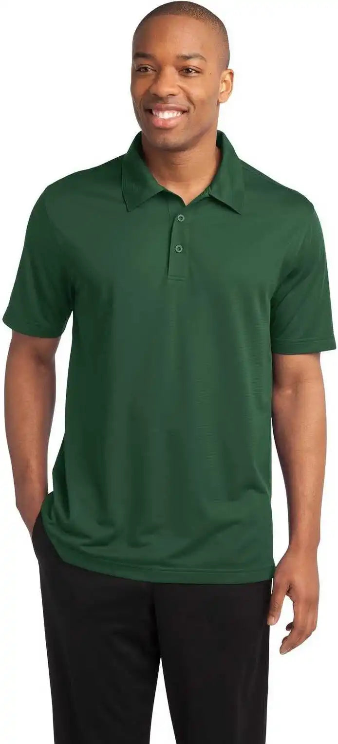 Sport Tek St690 Posicharge Active Textured Polo Forest Green