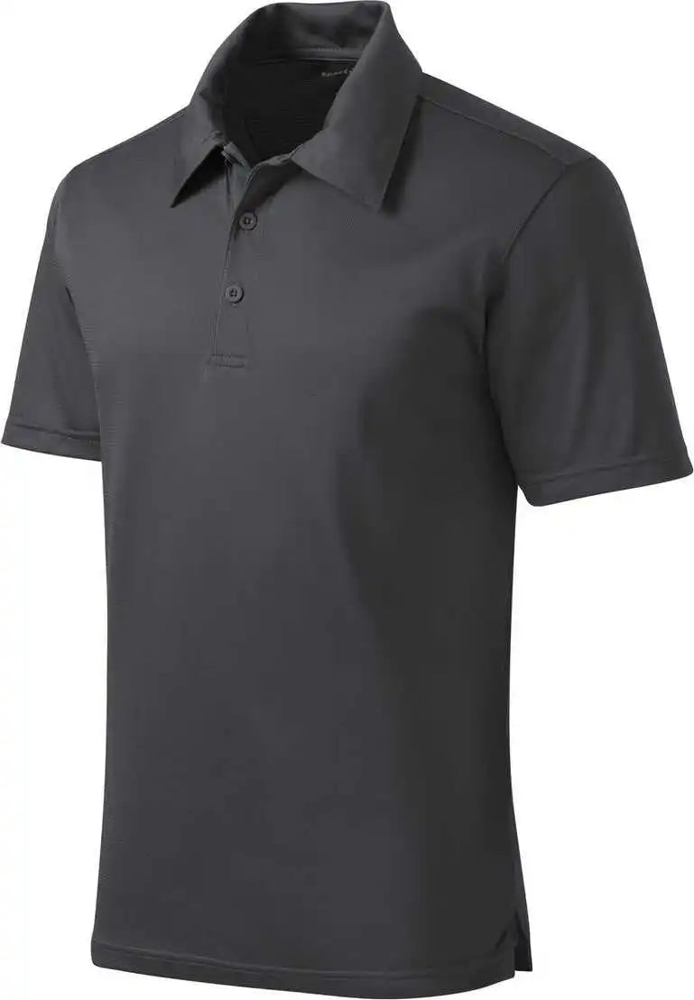 Sport-tek St690 Posicharge Active Textured Polo - Iron Grey