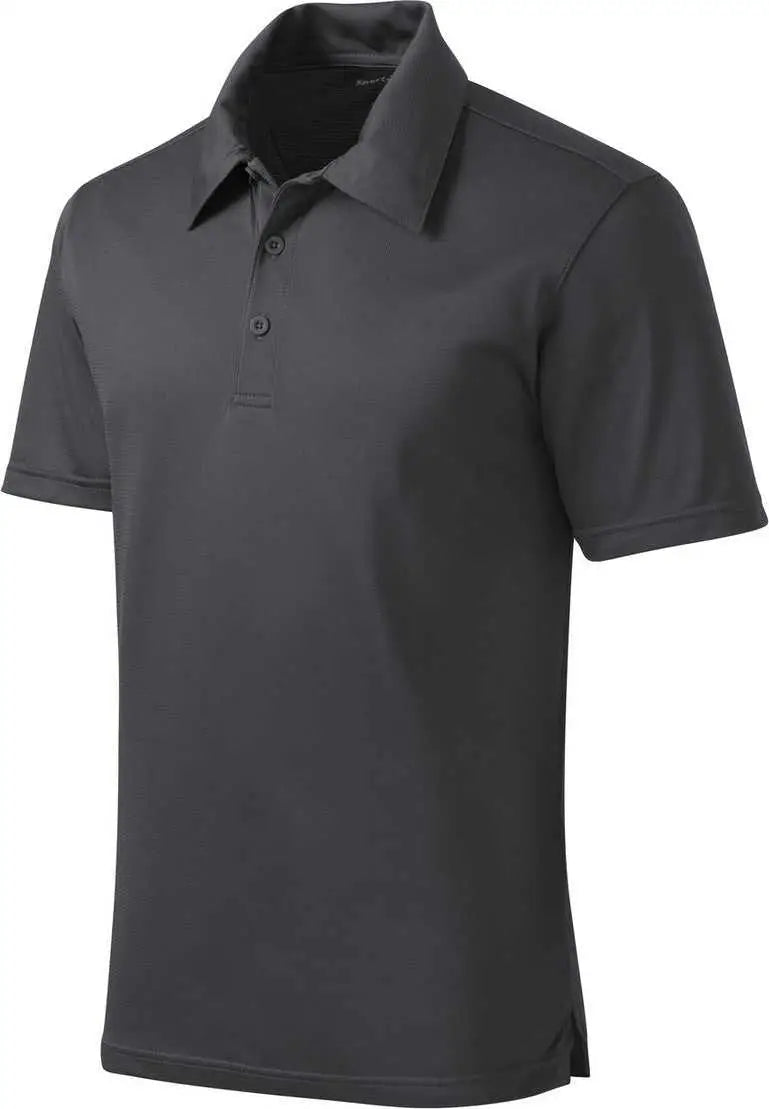 Sport-tek St690 Posicharge Active Textured Polo - Iron Grey