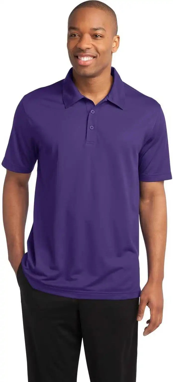 Sport-tek St690 Posicharge Active Textured Polo - Purple