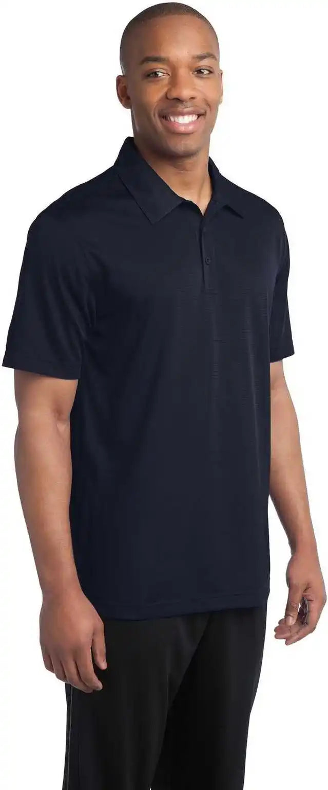 Sport Tek St690 Posicharge Active Textured Polo True Navy