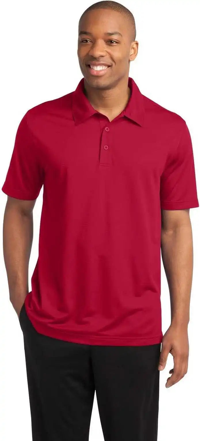 Sport Tek St690 Posicharge Active Textured Polo True Red