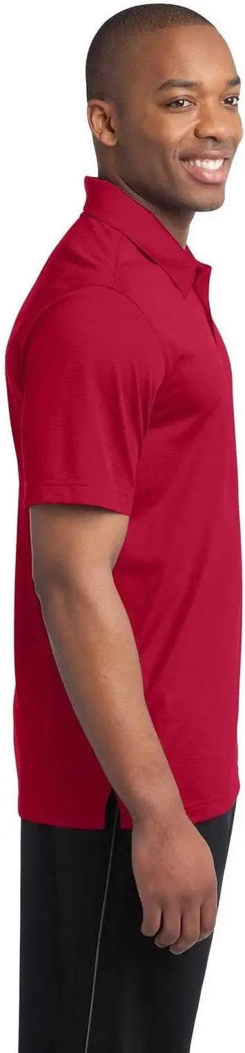 Sport-tek St690 Posicharge Active Textured Polo - True Red