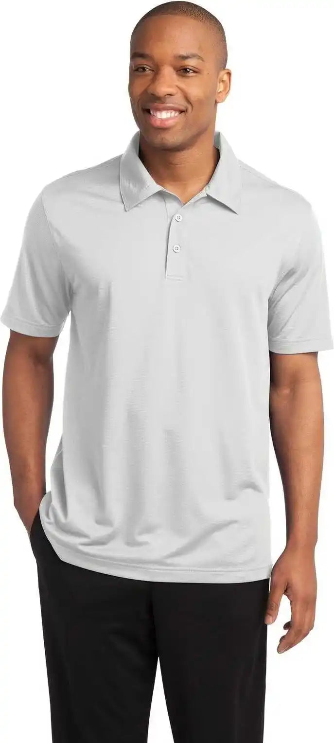 Sport Tek St690 Posicharge Active Textured Polo White