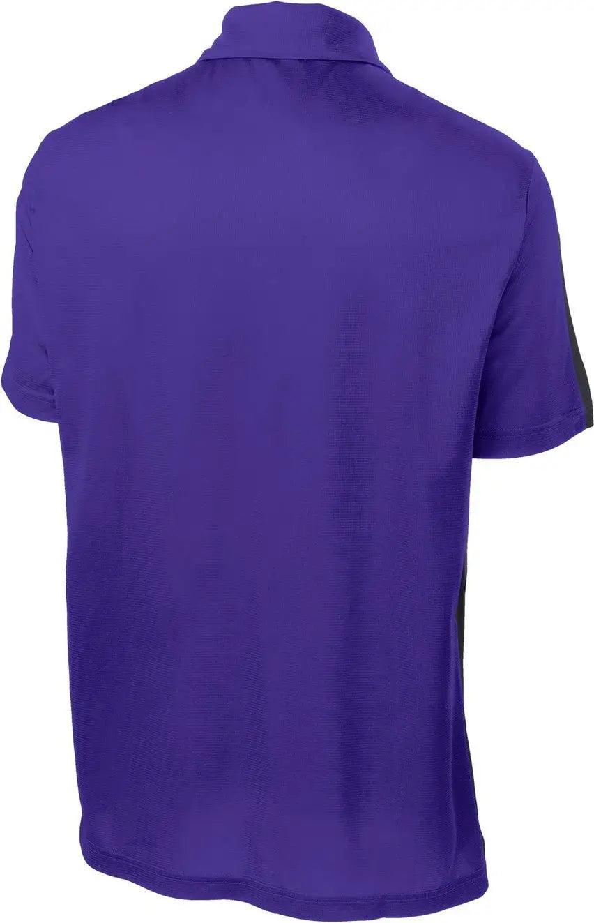 Sport-tek St695 Posicharge Active Textured Colorblock Polo - Purple Gray
