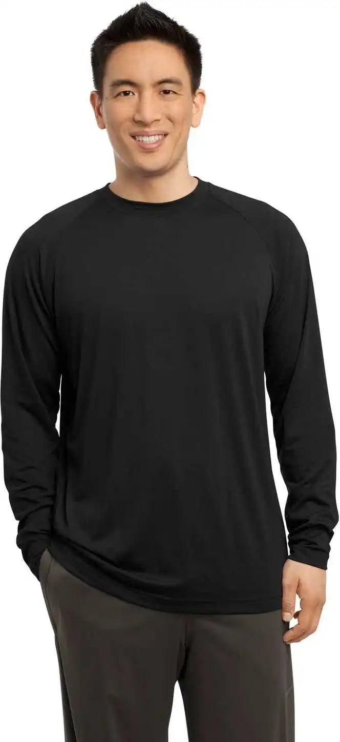 Sport Tek St700ls Long Sleeve Ultimate Performance Crew Black