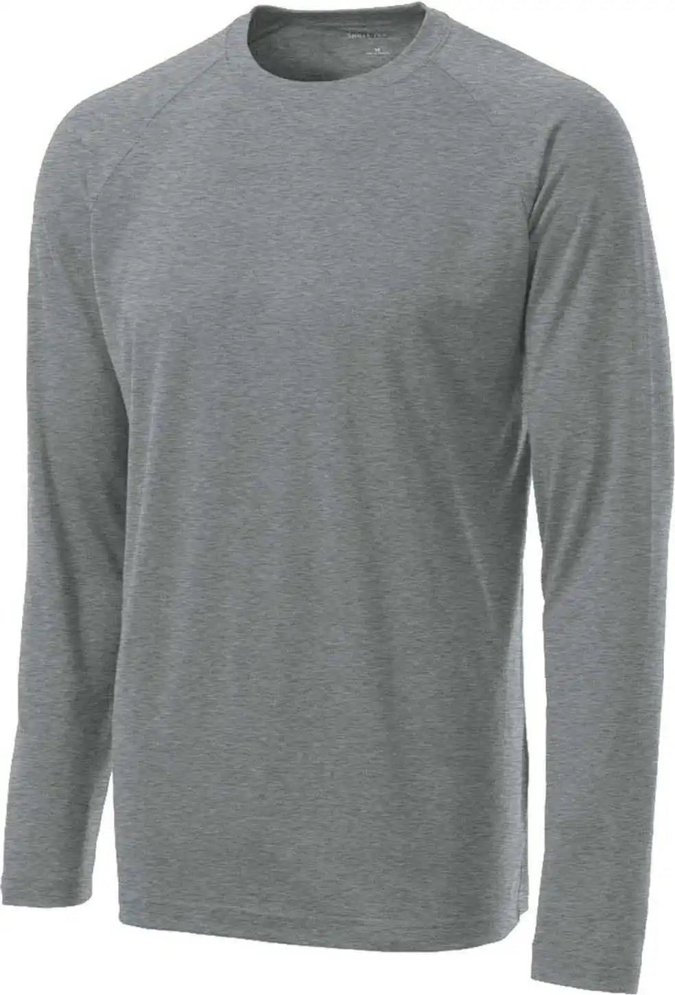 Sport-tek St700ls Long Sleeve Ultimate Performance Crew - Heather Grey