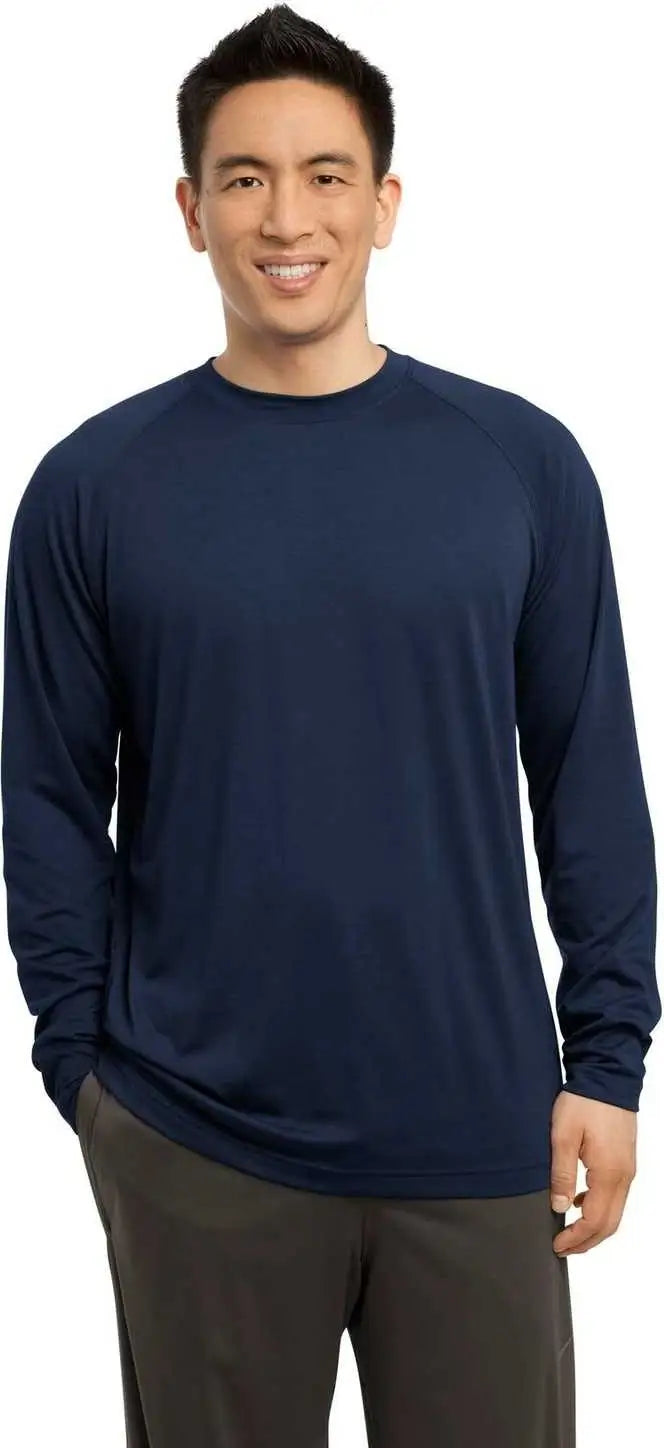 Sport-tek St700ls Long Sleeve Ultimate Performance Crew - True Navy