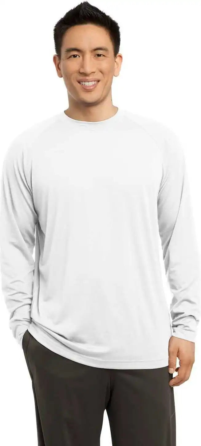 Sport Tek St700ls Long Sleeve Ultimate Performance Crew White