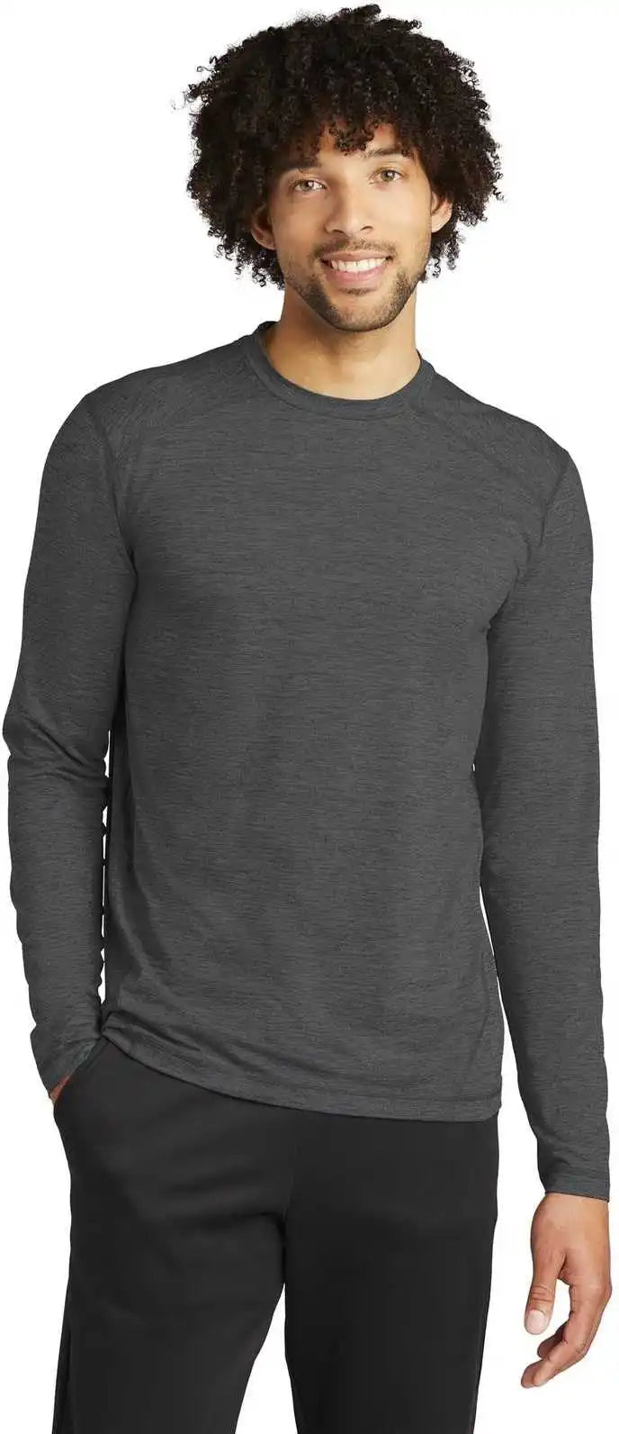 Sport-tek St710 Exchange 1.5 Long Sleeve Crew - Graphite Heather