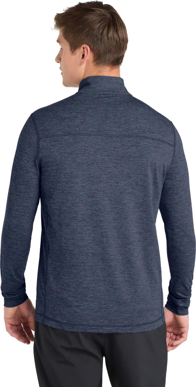Sport-tek St711 Exchange 1.5 Long Sleeve 1/2-zip - Dark Denim Heather