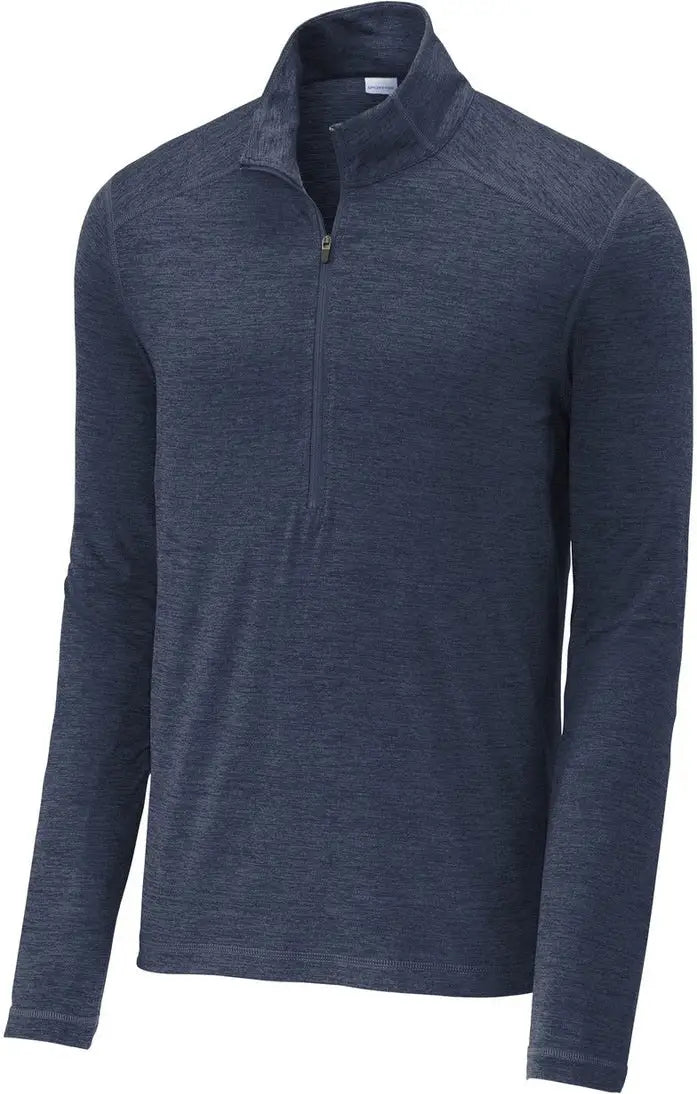 Sport-tek St711 Exchange 1.5 Long Sleeve 1/2-zip - Dark Denim Heather