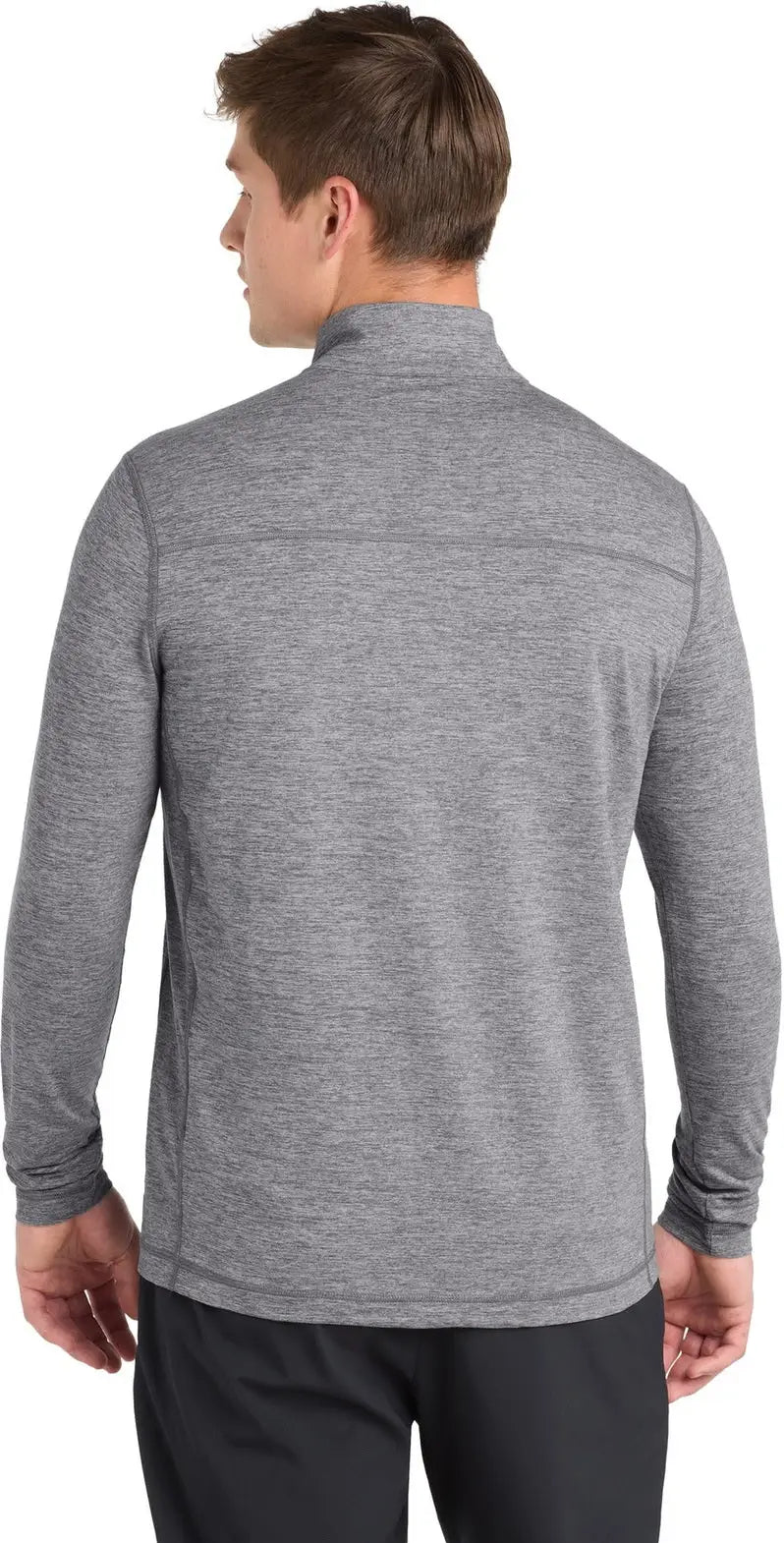 Sport-tek St711 Exchange 1.5 Long Sleeve 1/2-zip - Gray Heather