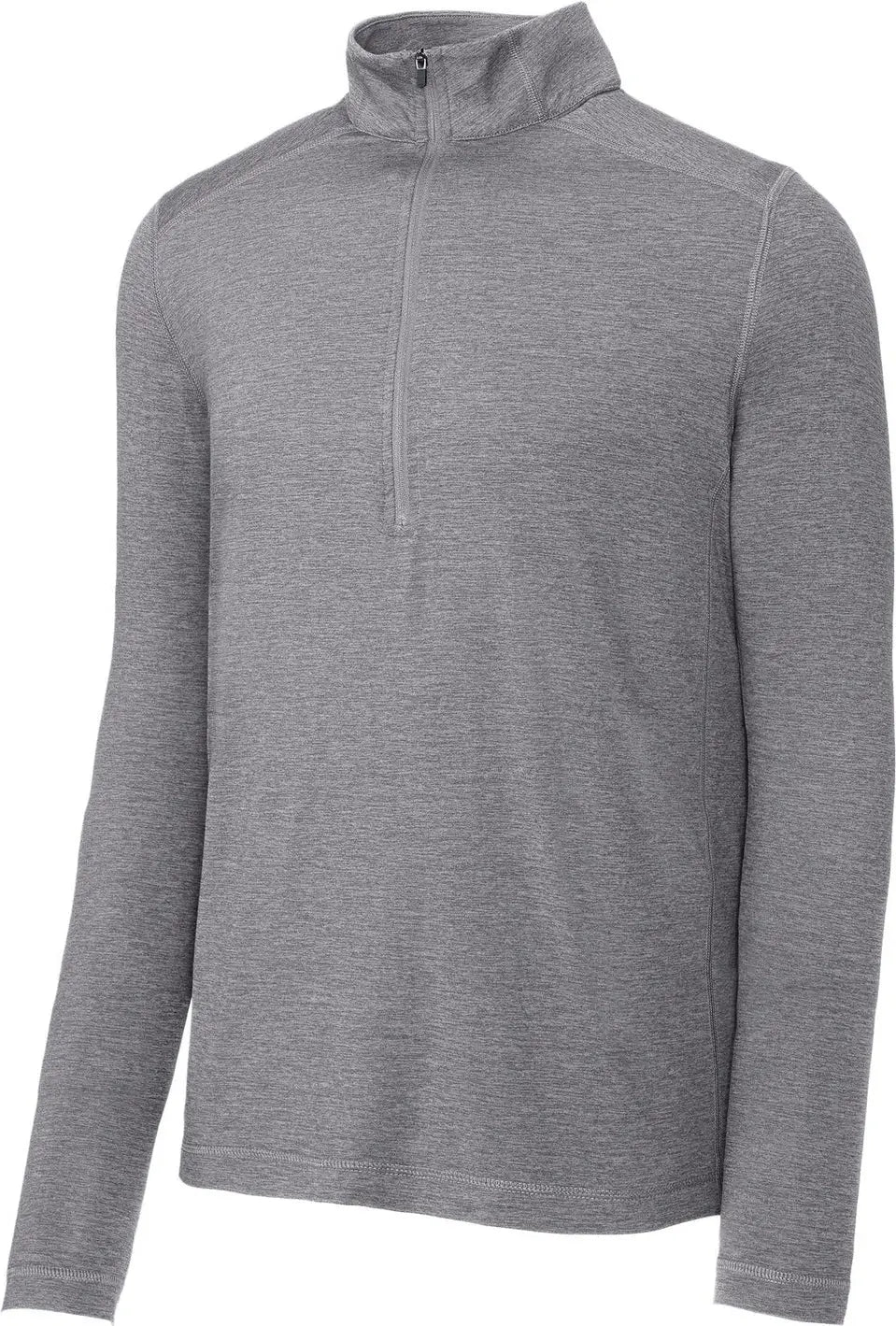 Sport-tek St711 Exchange 1.5 Long Sleeve 1/2-zip - Gray Heather