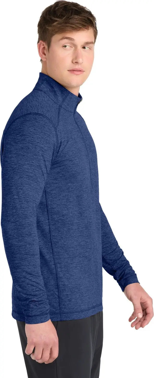 Sport-tek St711 Exchange 1.5 Long Sleeve 1/2-zip - True Royal Heather