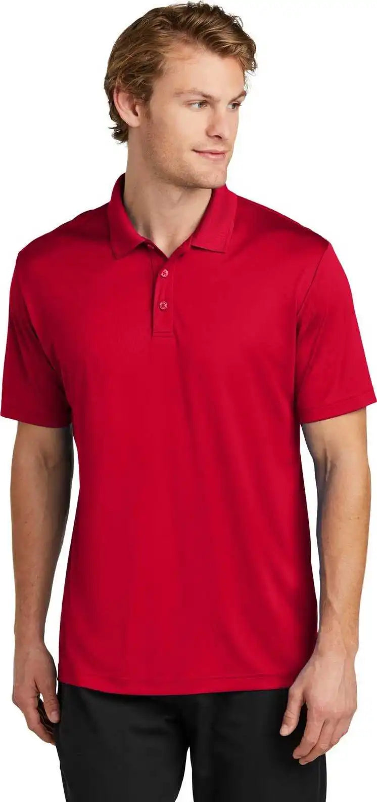 Sport Tek St725 Posicharge Re Compete Polo Deep Red
