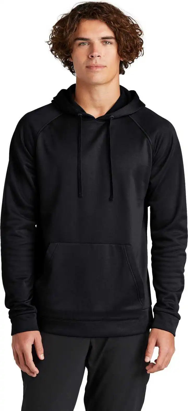 Sport Tek St730 Re Compete Fleece Pullover Hoodie Black