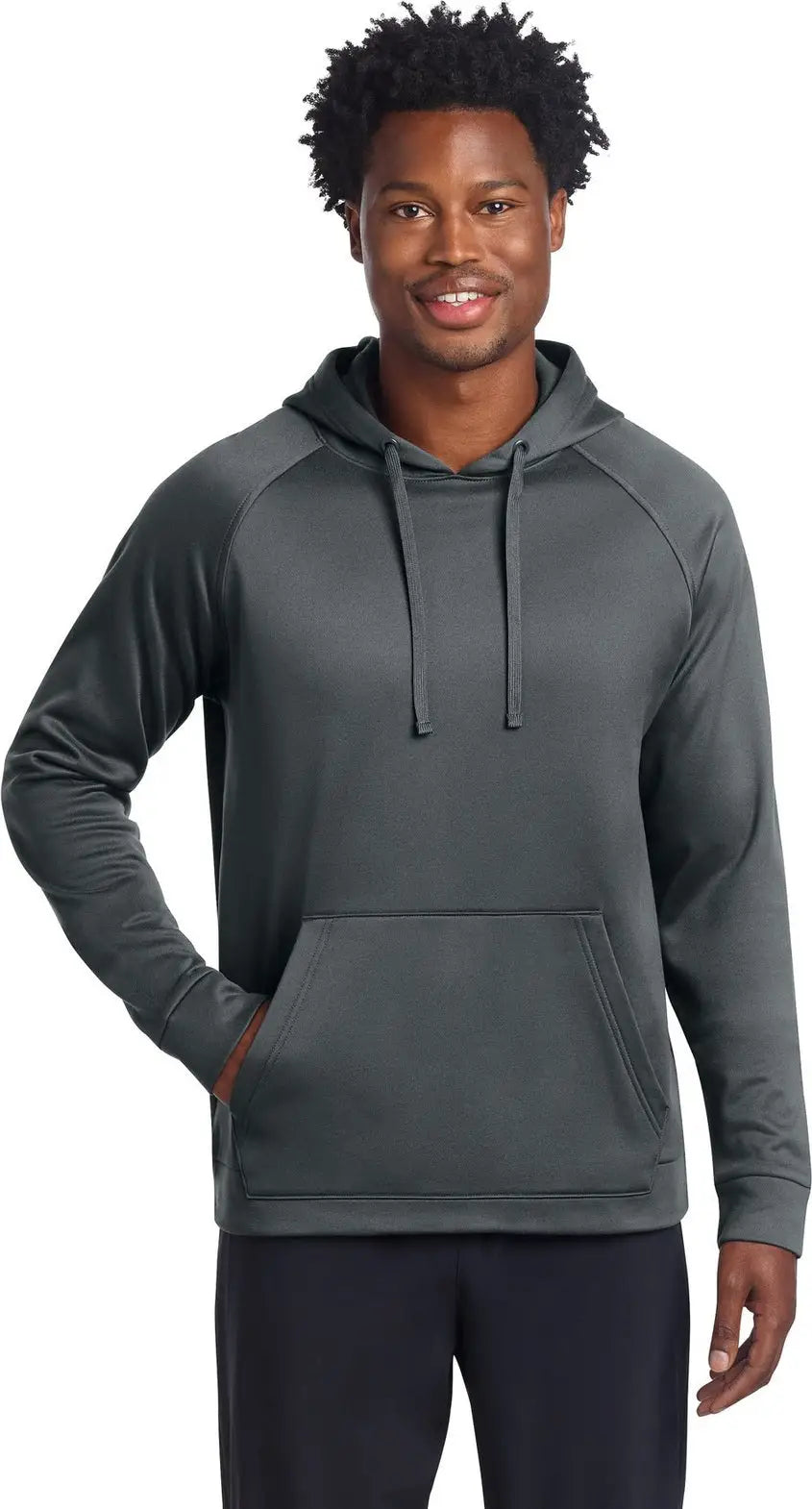 Sport-tek St730 Re-compete Fleece Pullover Hoodie - Iron Gray - Adult Xs