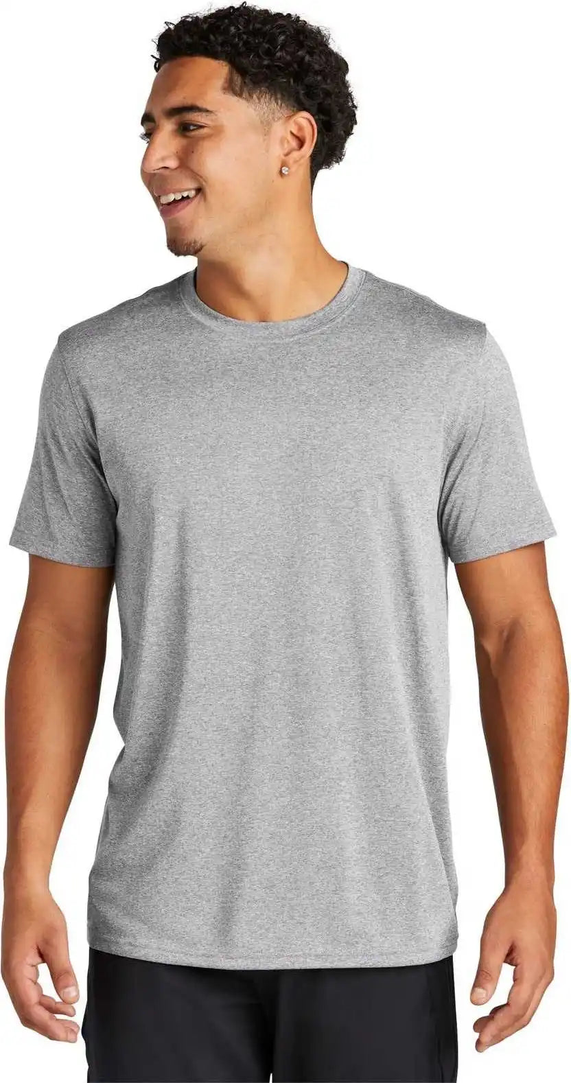 Sport Tek St760 Echo Tee Athletic Heather Light Gray / Adult l