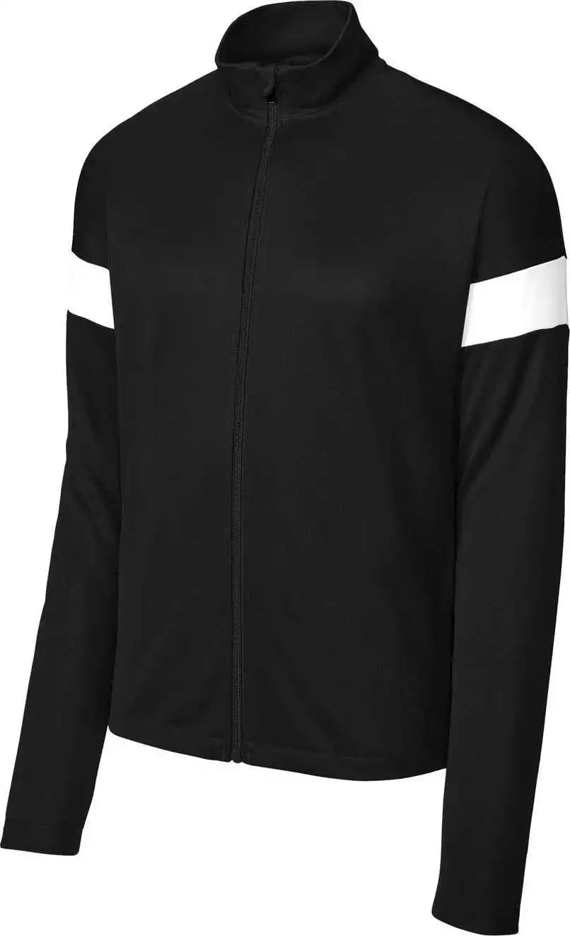 Sport-tek St800 Travel Full-zip Jacket - Black/ White