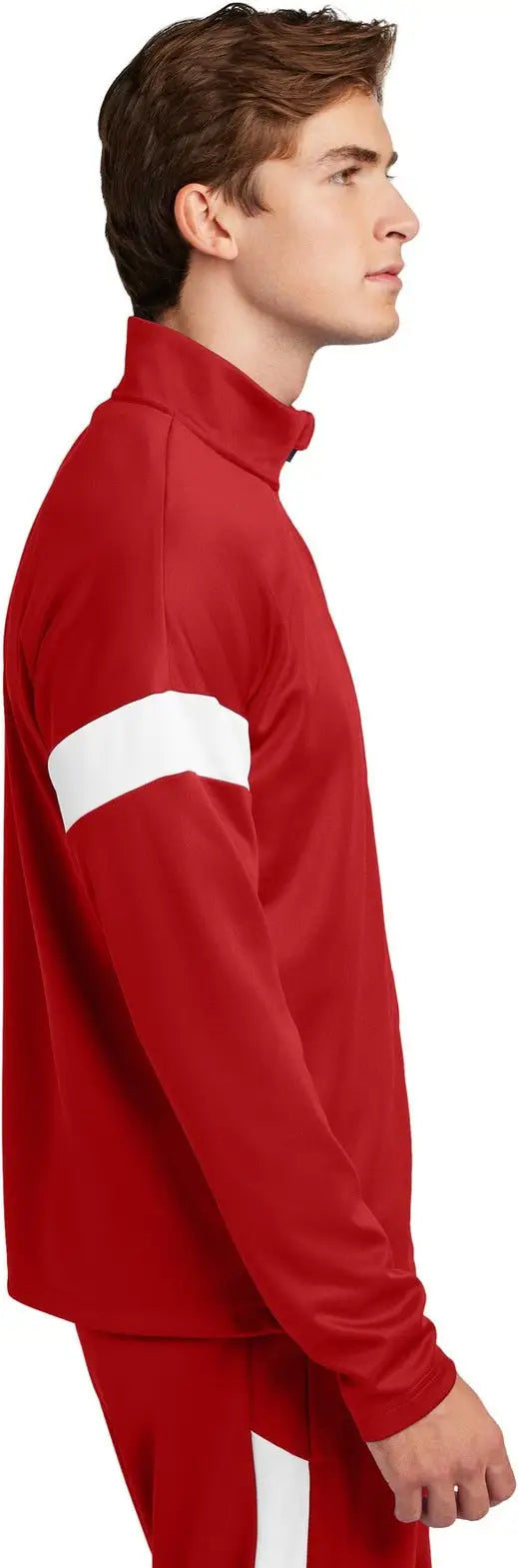 Sport-tek St800 Travel Full-zip Jacket - Deep Red White