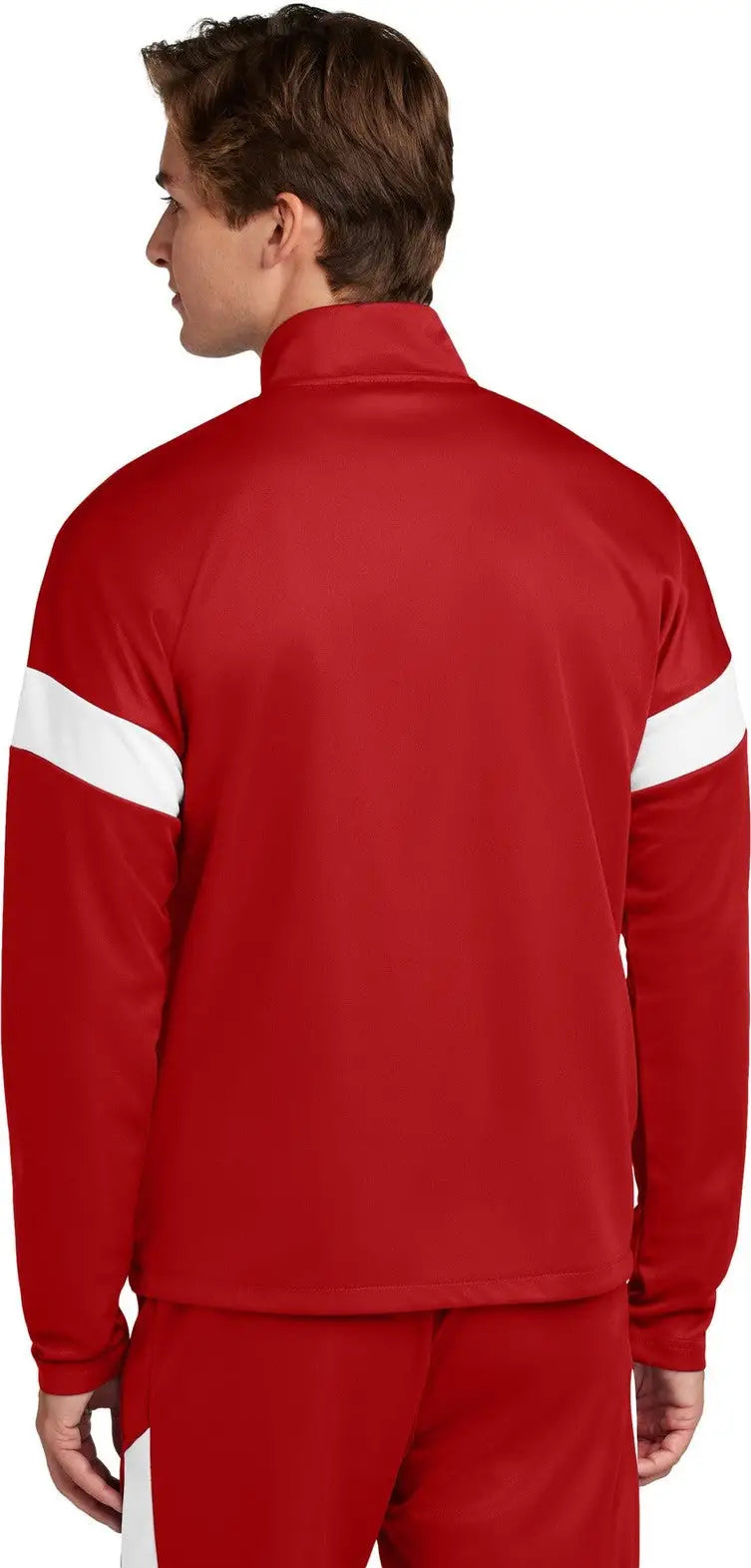 Sport-tek St800 Travel Full-zip Jacket - Deep Red White