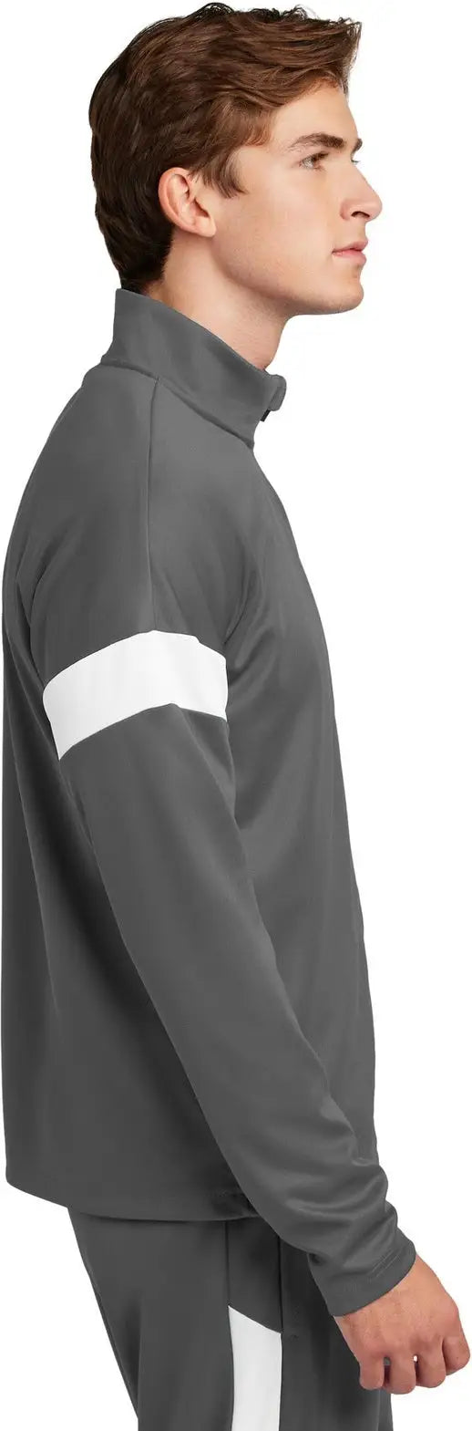 Sport-tek St800 Travel Full-zip Jacket - Iron Gray White