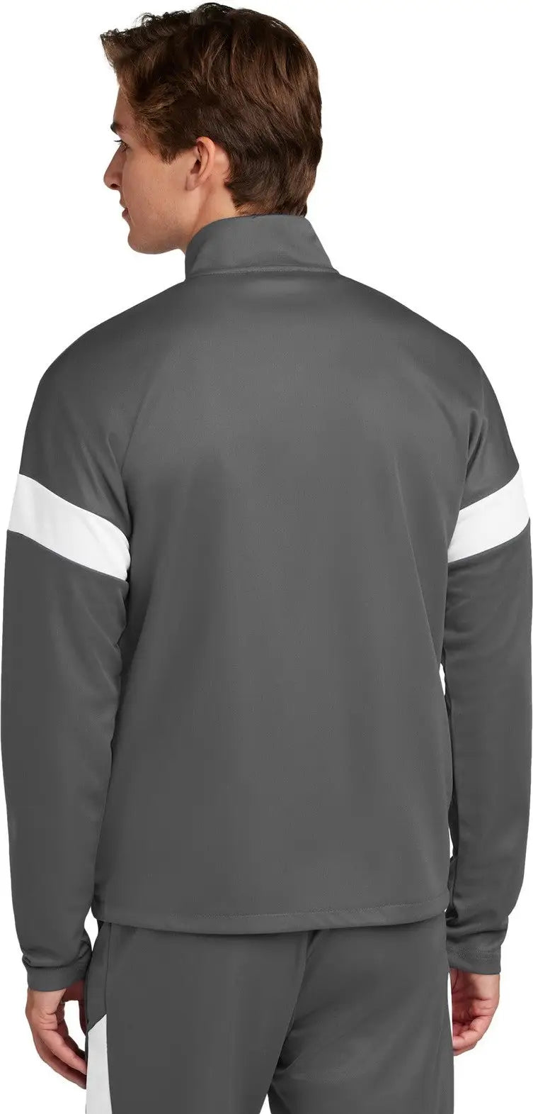 Sport-tek St800 Travel Full-zip Jacket - Iron Gray White