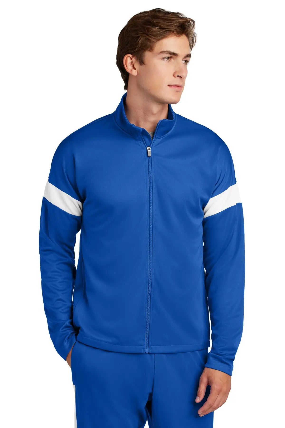 Sport-tek St800 Travel Full-zip Jacket - True Royal White
