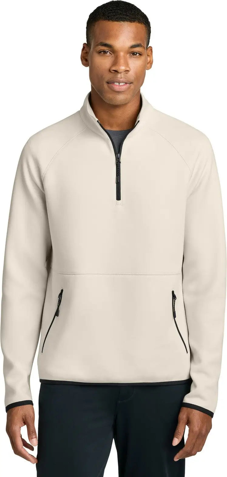 Sport-tek St841 Phenom 1/4-zip - Ecru - Adult Xs