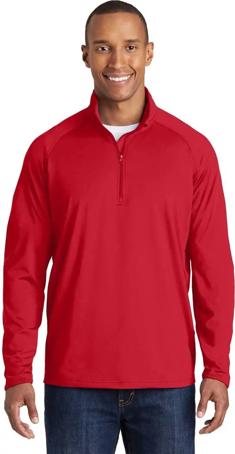Sport Tek St850 Wick Stretch 1/2 Zip Pullover True Red