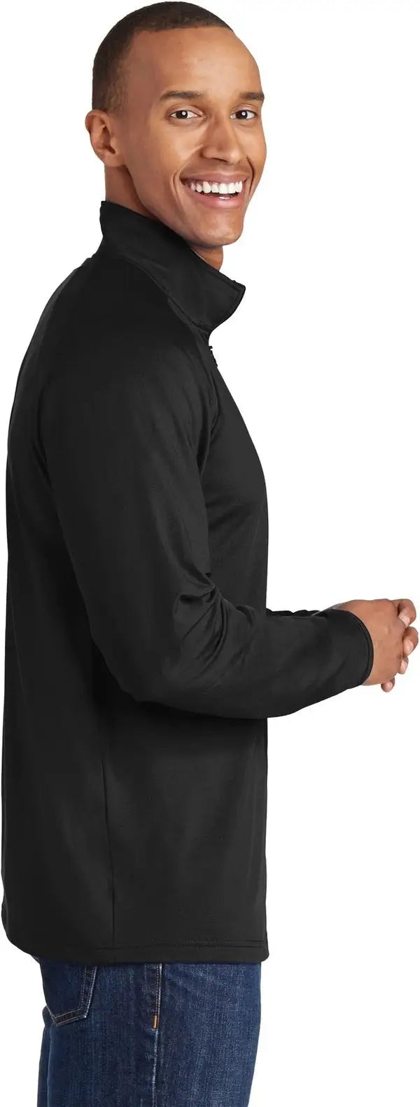 Sport-tek St850 Sport-wick Stretch 1/4-zip Pullover - Black