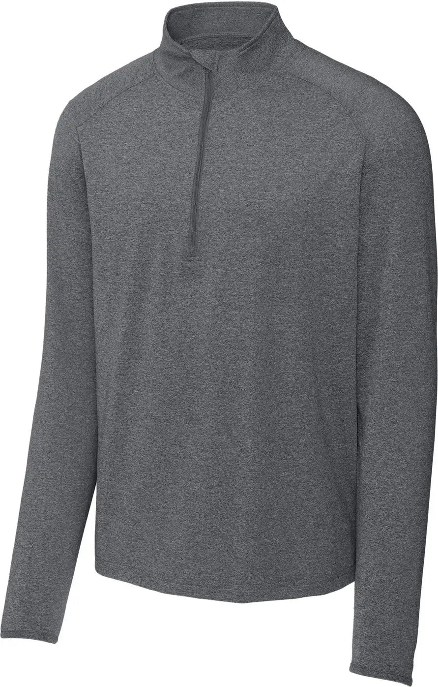Sport-tek St850 Sport-wick Stretch 1/4-zip Pullover - Charcoal Gray Heather