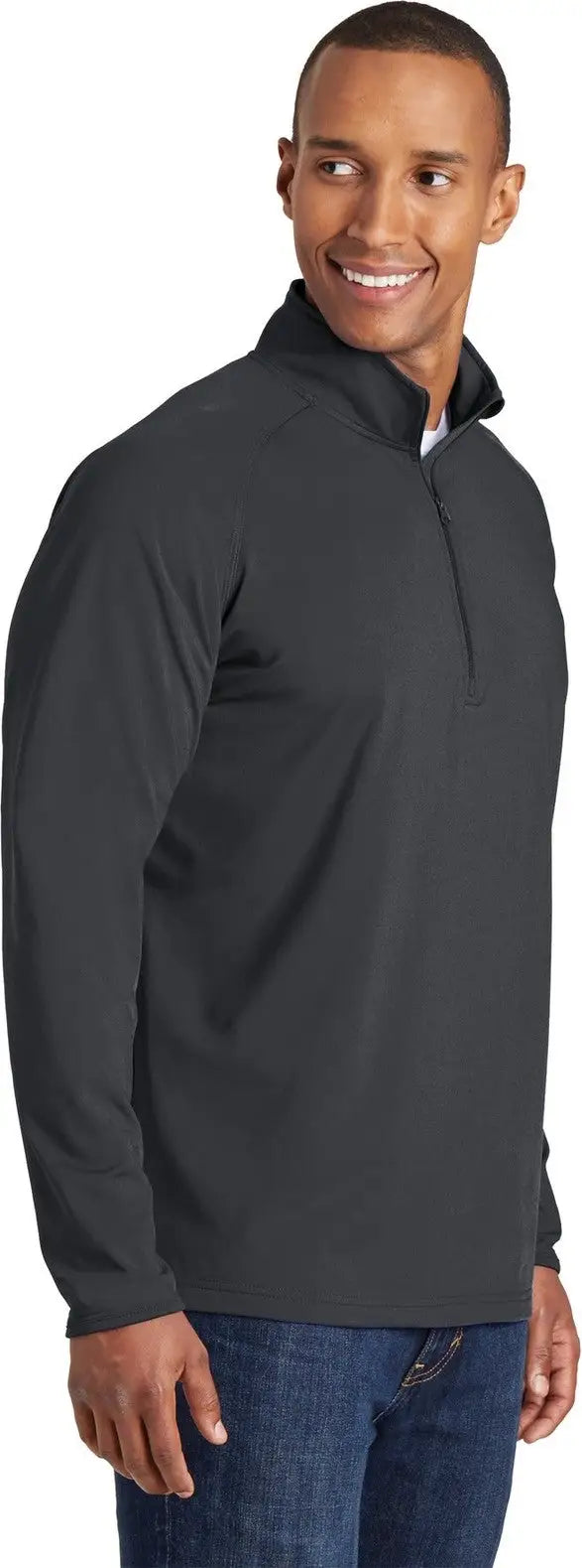 Sport-tek St850 Sport-wick Stretch 1/4-zip Pullover - Charcoal Gray