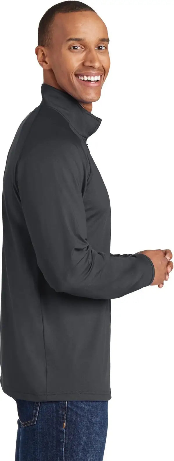 Sport-tek St850 Sport-wick Stretch 1/4-zip Pullover - Charcoal Gray