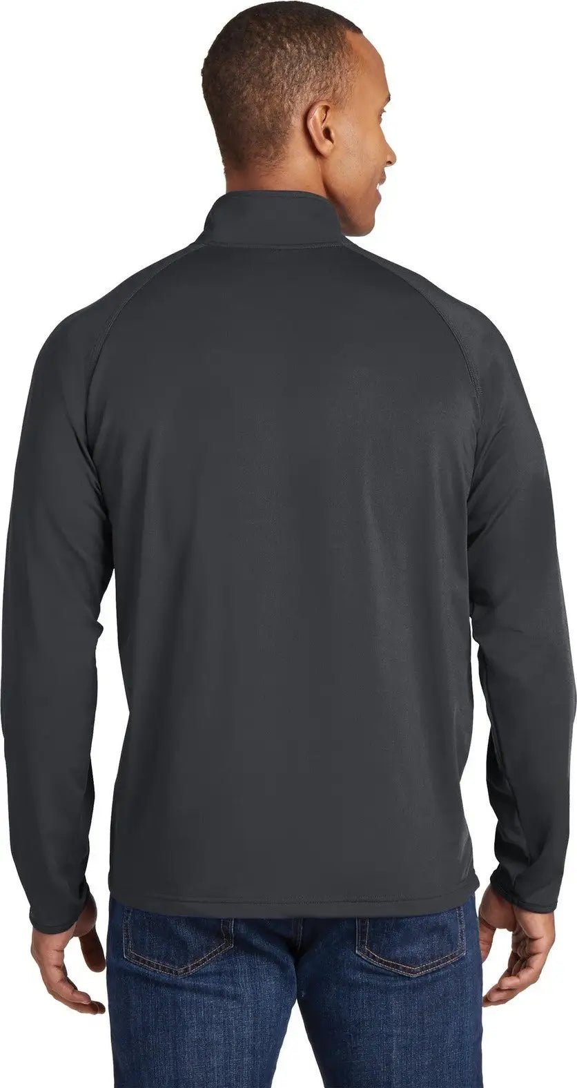 Sport-tek St850 Sport-wick Stretch 1/4-zip Pullover - Charcoal Gray