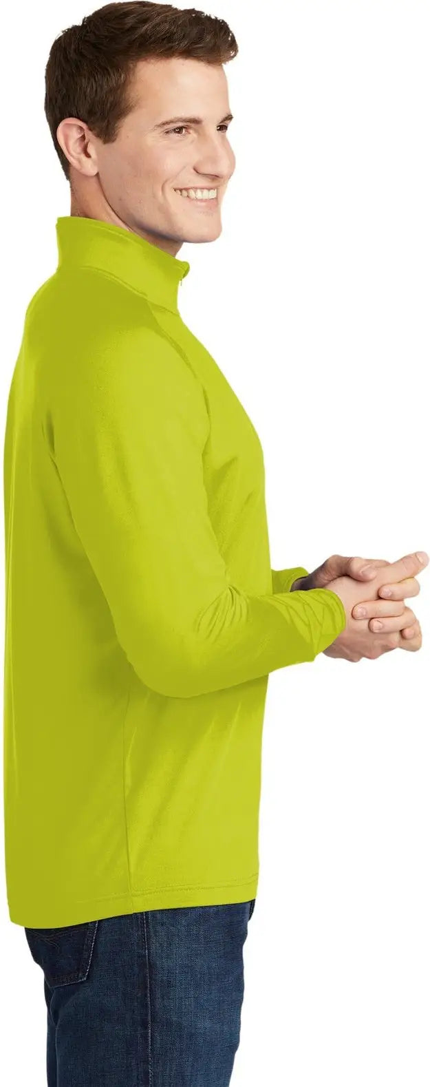 Sport-tek St850 Sport-wick Stretch 1/4-zip Pullover - Charge Green
