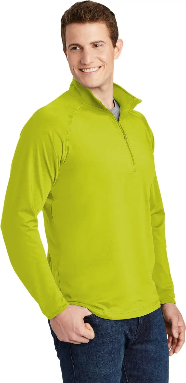 Sport-tek St850 Sport-wick Stretch 1/4-zip Pullover - Charge Green