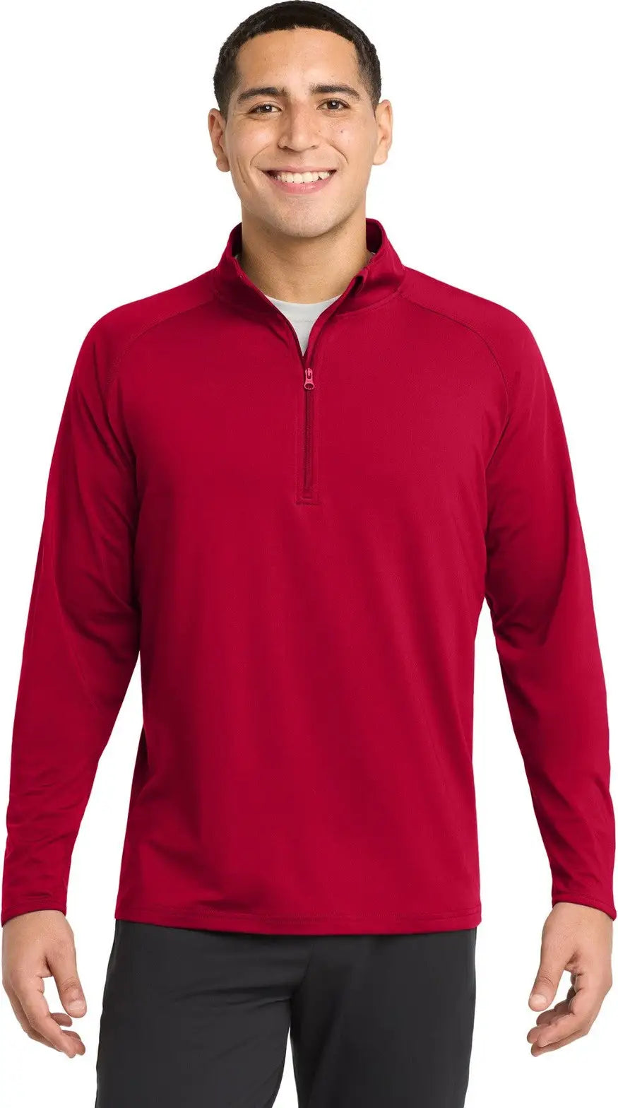 Sport-tek St850 Sport-wick Stretch 1/4-zip Pullover - Deep Red