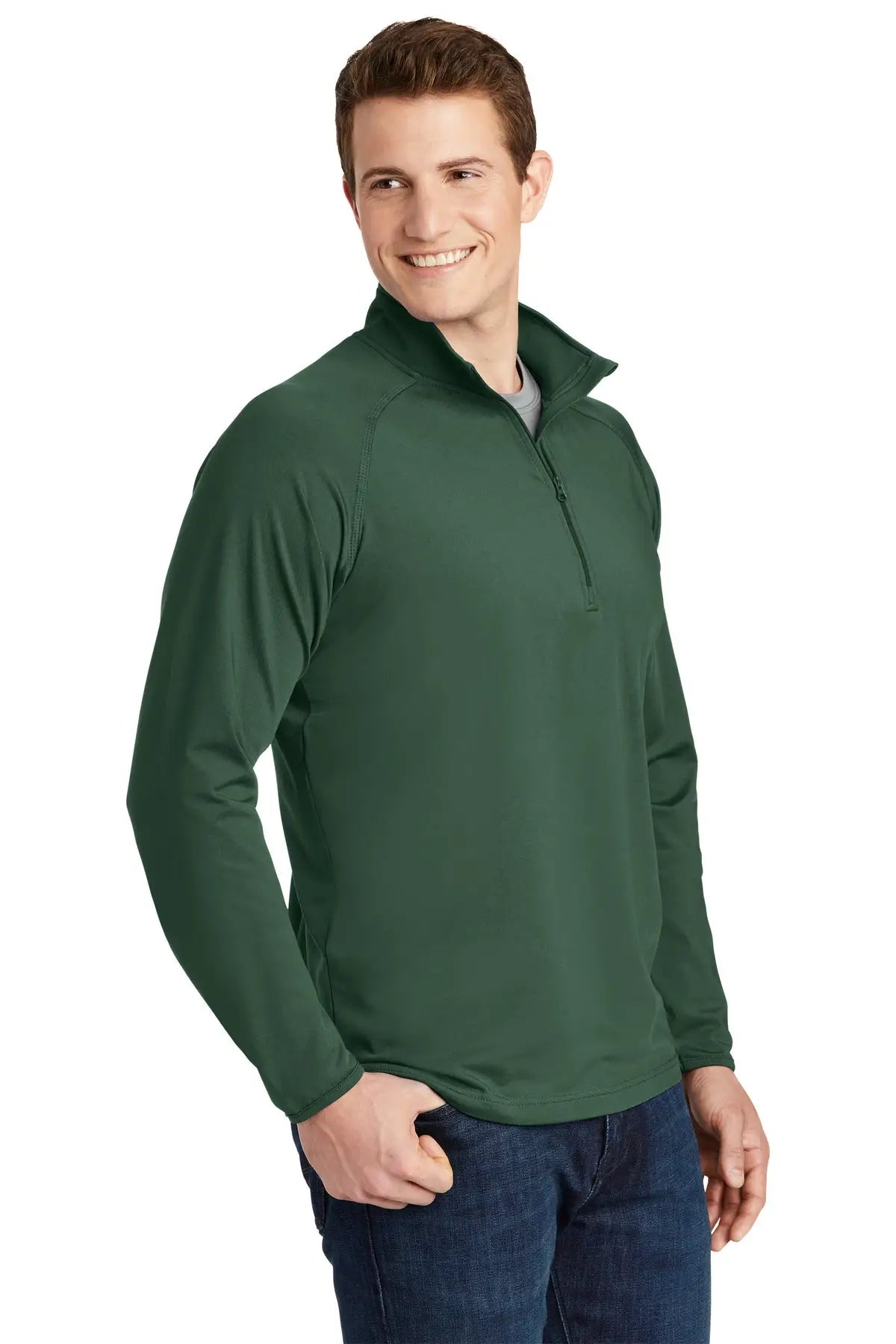Sport-tek St850 Sport-wick Stretch 1/4-zip Pullover - Forest Green
