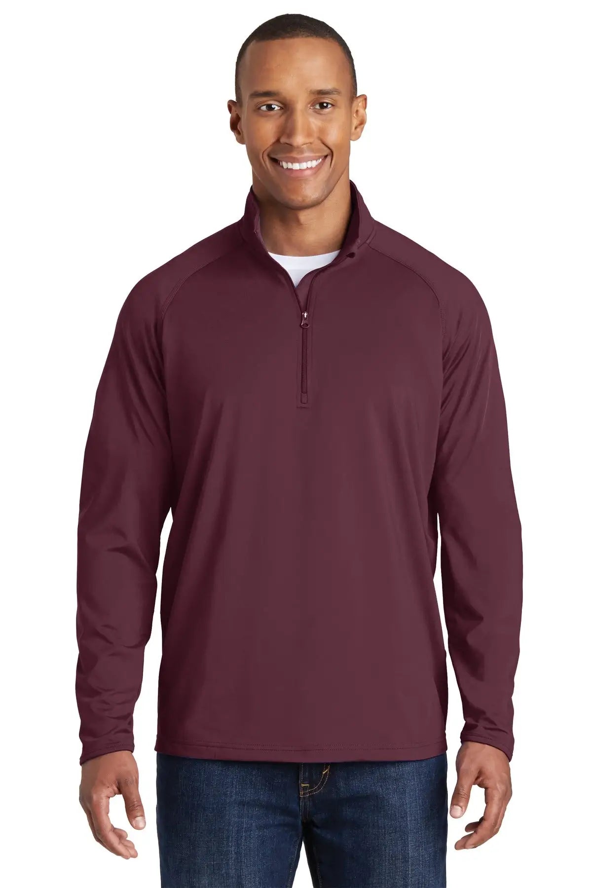 Sport-tek St850 Sport-wick Stretch 1/4-zip Pullover - Maroon