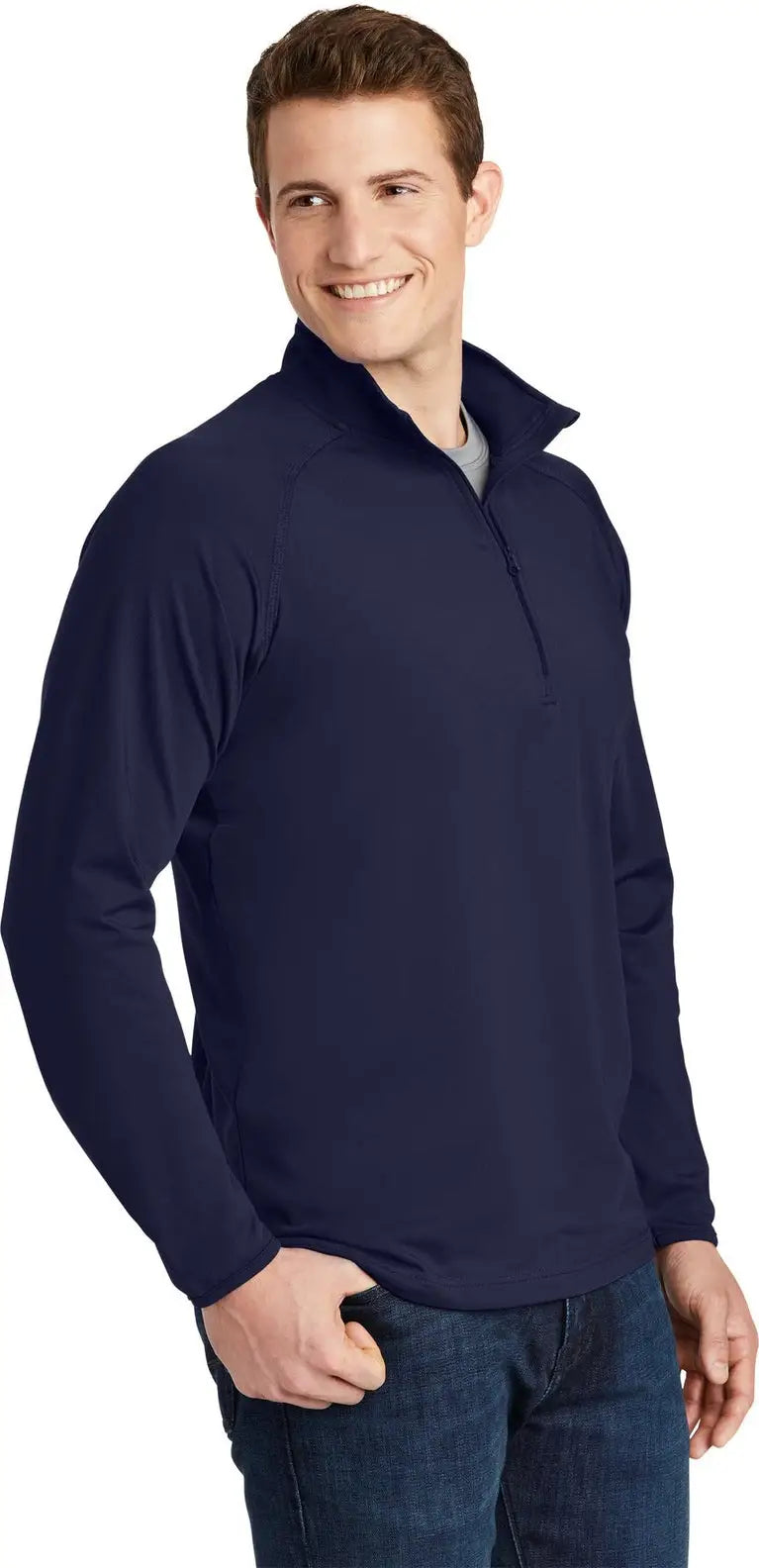 Sport-tek St850 Sport-wick Stretch 1/4-zip Pullover - True Navy