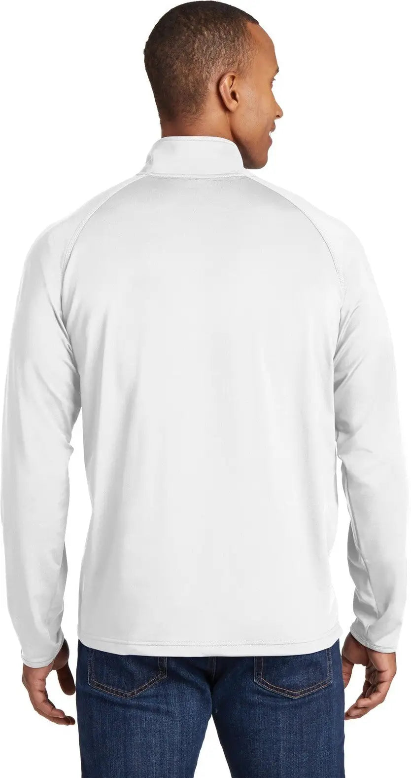 Sport-tek St850 Sport-wick Stretch 1/4-zip Pullover - White