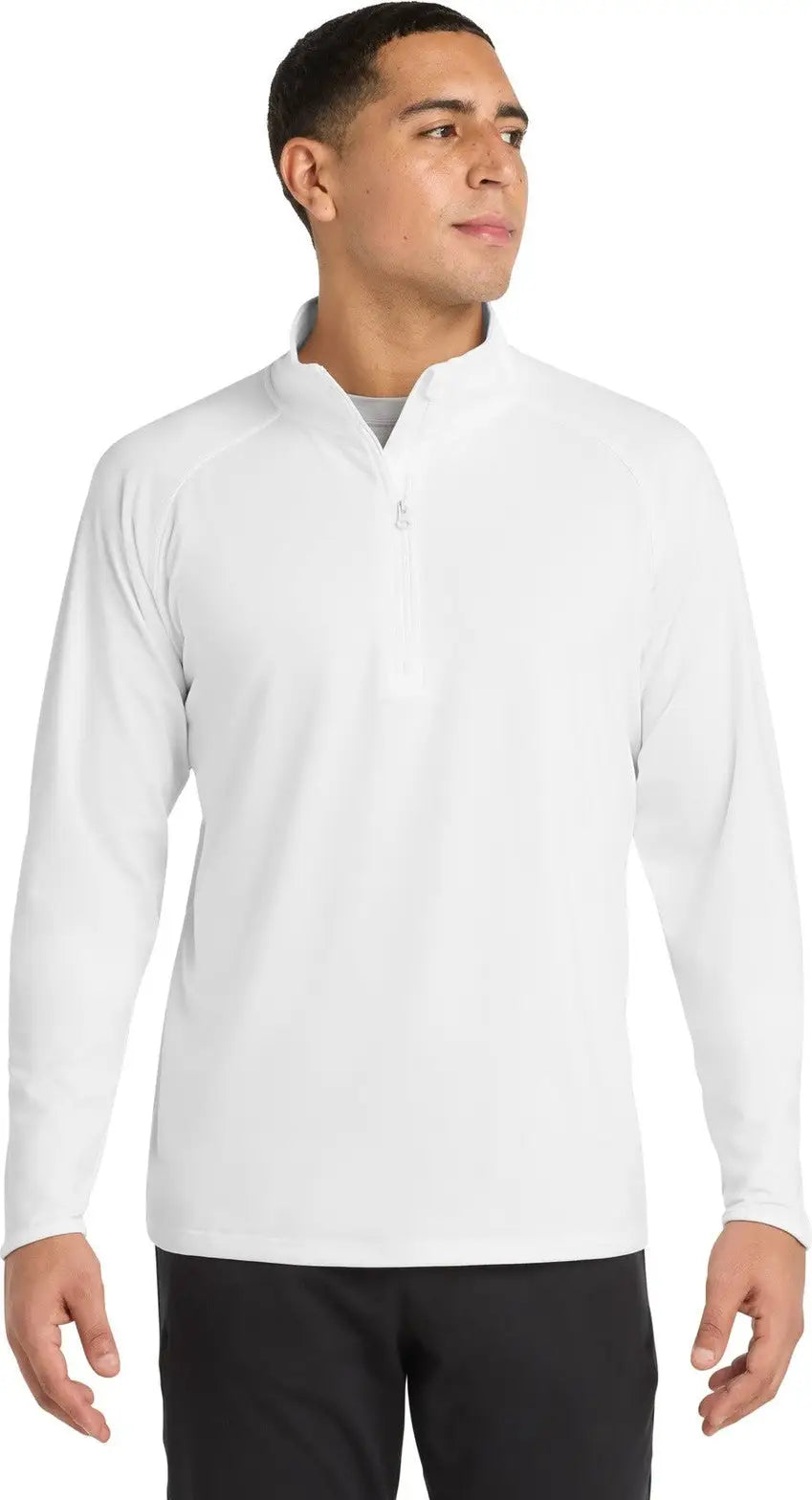 Sport-tek St850 Sport-wick Stretch 1/4-zip Pullover - White