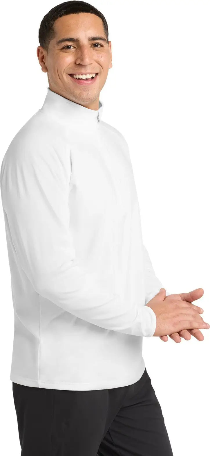 Sport-tek St850 Sport-wick Stretch 1/4-zip Pullover - White