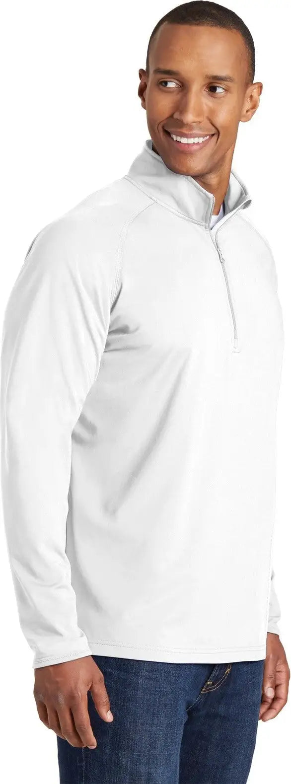 Sport-tek St850 Sport-wick Stretch 1/4-zip Pullover - White