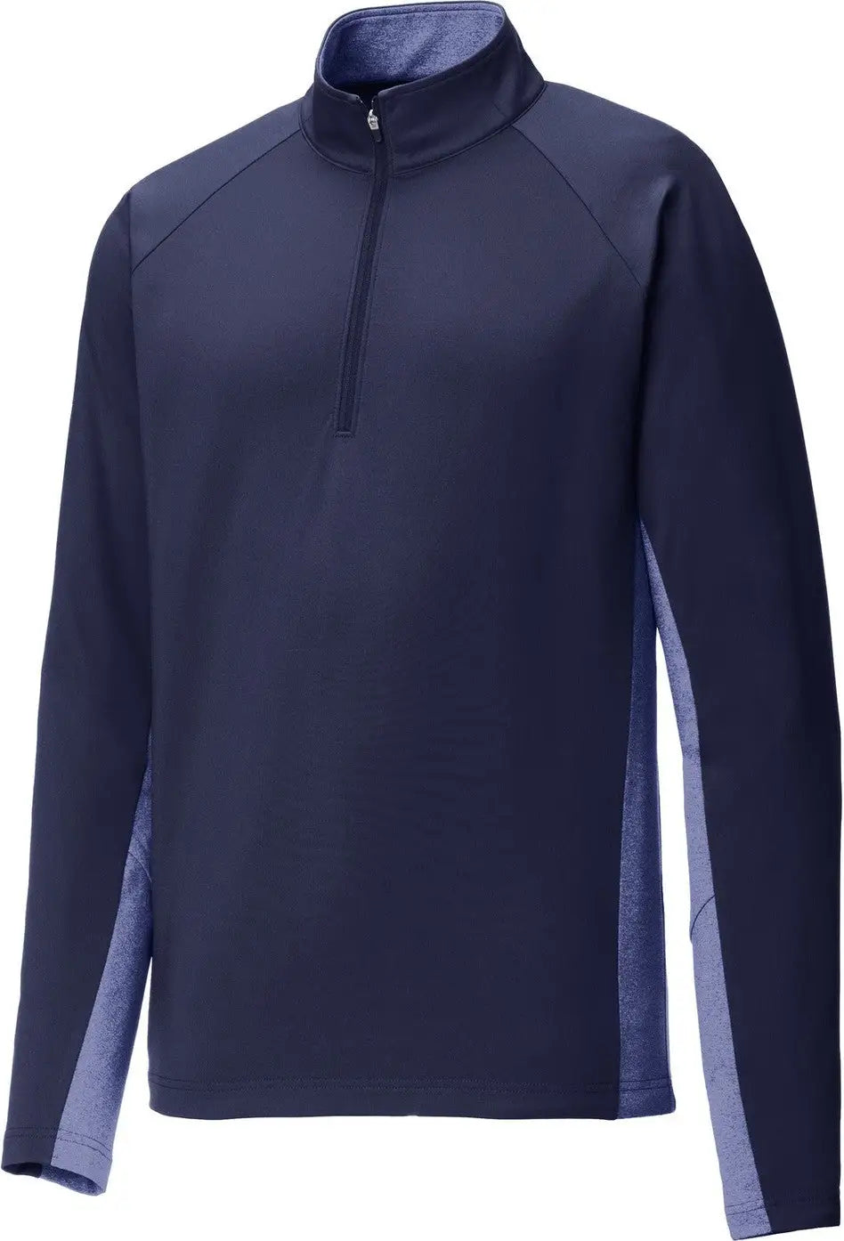 Sport-tek St854 Sport-wick Stretch Contrast 1/4-zip Pullover - True Navy Heather