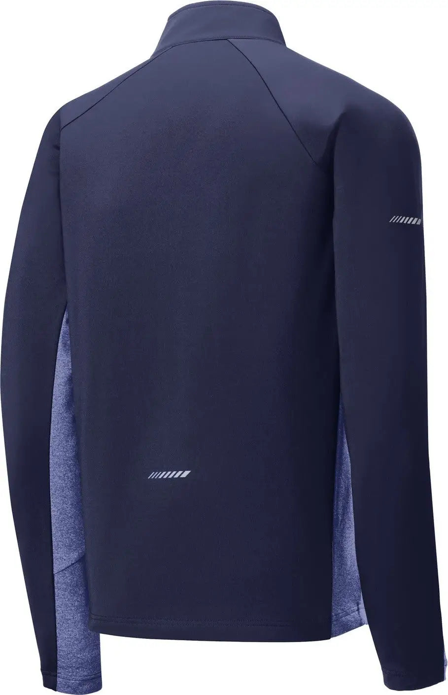 Sport-tek St854 Sport-wick Stretch Contrast 1/4-zip Pullover - True Navy Heather - Navy/ / Adult Xs