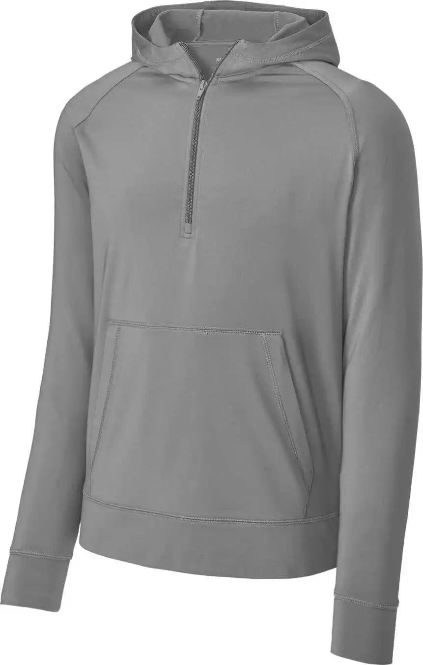Sport Tek St856 Wick Stretch 1/2 Zip Hoodie Charcoal Grey